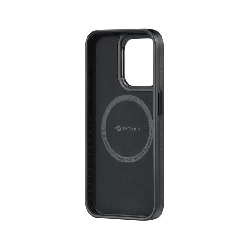iPhone 15 Pro Max MagEZ Pro 4 MagSafe Case Aramid Schutzhülle (KI1501PMPA) - Schwarz / Grau (Carbon)