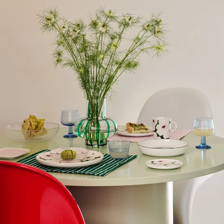 Marimekko - Umpu Vase, grün / klar (Frühling/Sommer 2025)