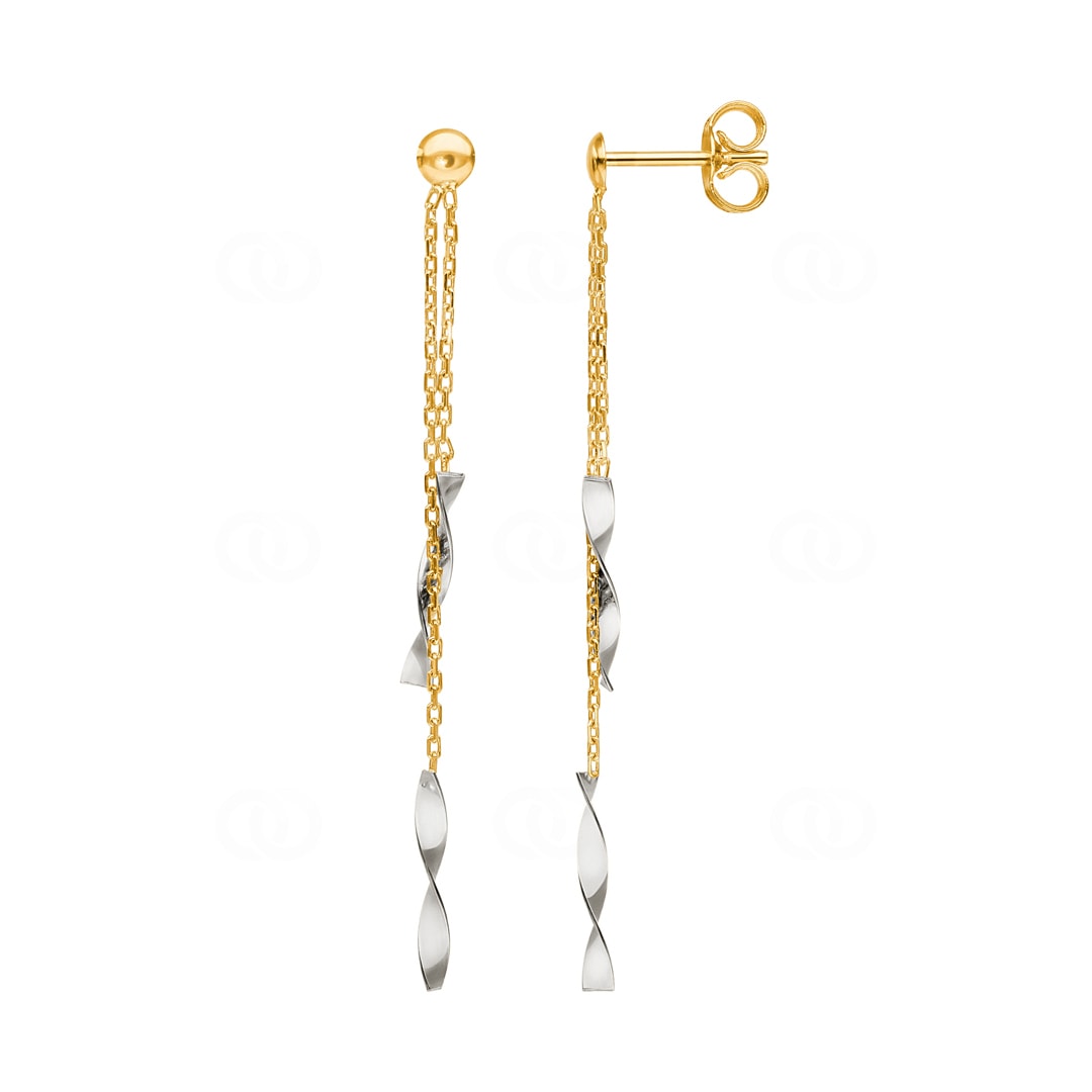 Ohrhänger 750/18 K Gelb-/Weissgold