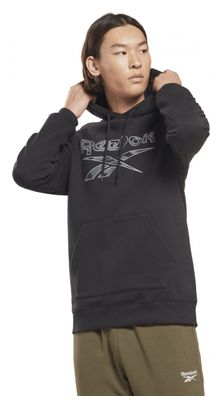 Sweat à capuche Reebok Identity Logo Camo Noir