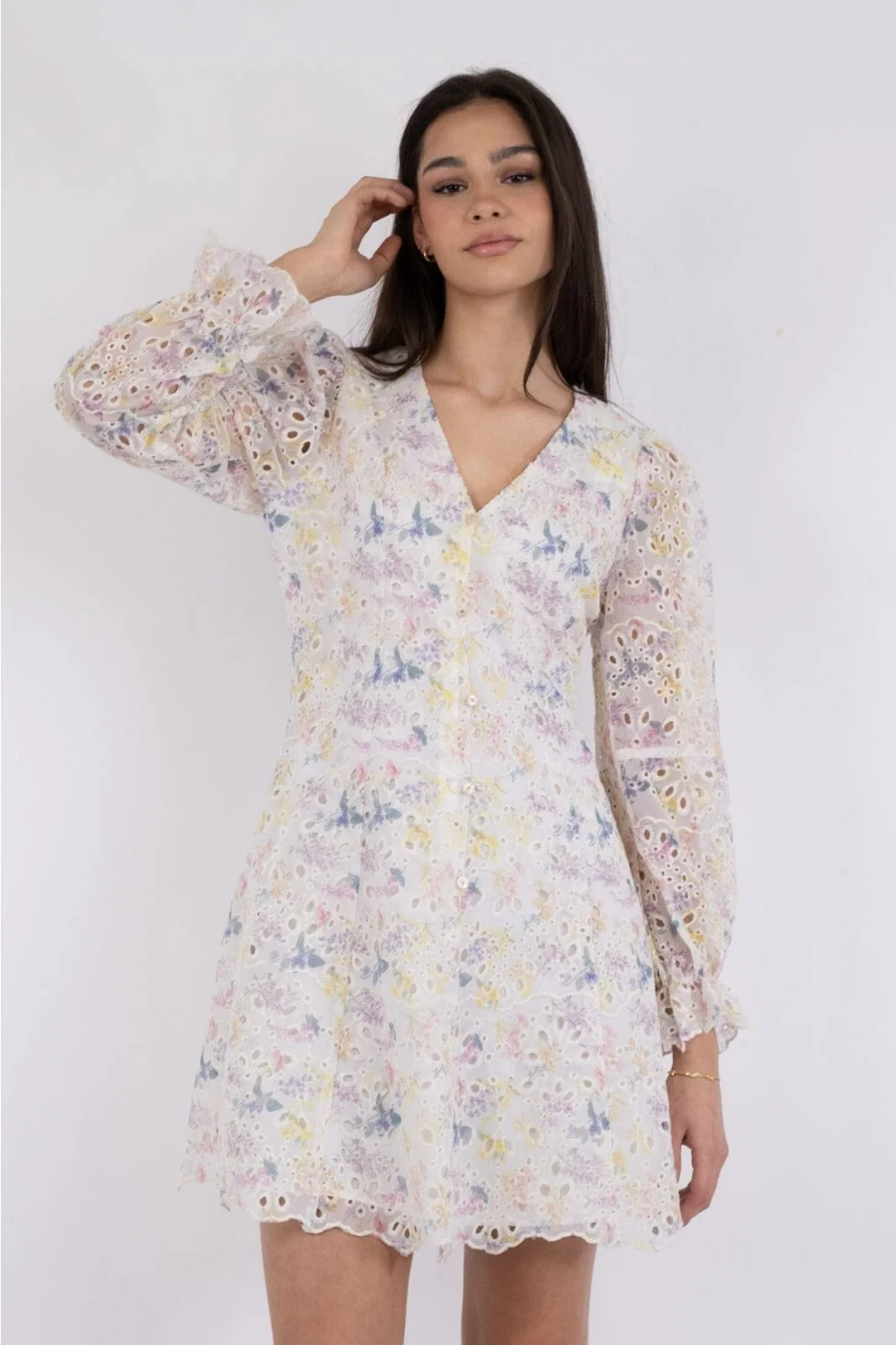 Neo Noir Cabana Embroidery Dress