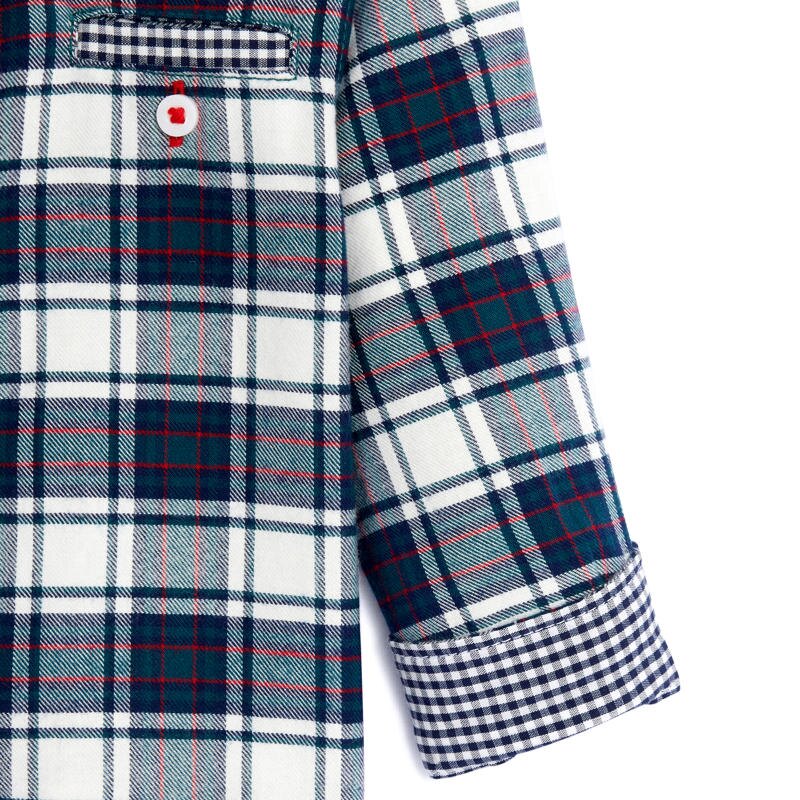 Chemise chaude à carreaux bébé garçon Vert