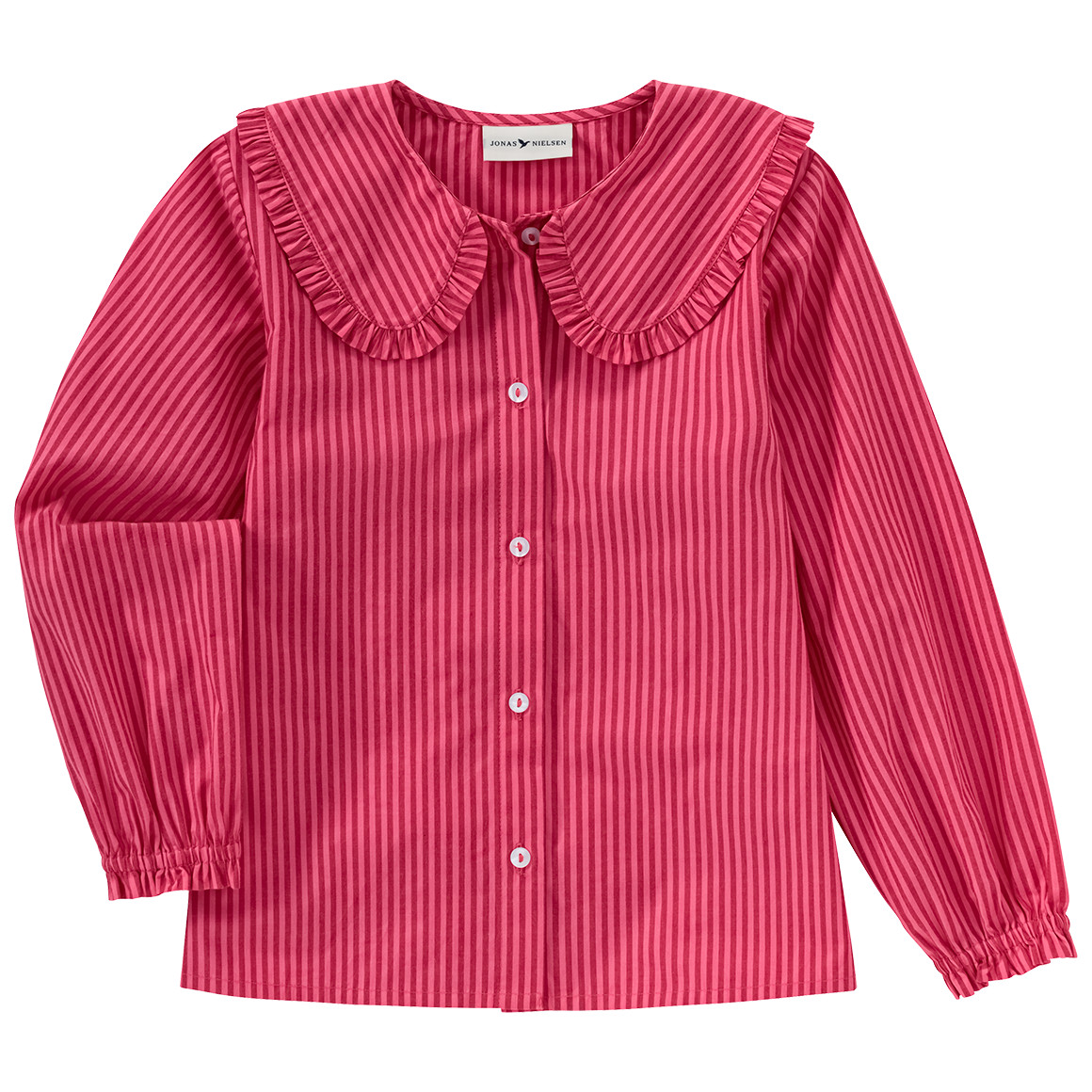 Jonas Nielsen Mädchen Bluse mit Bubikragen pink / rot