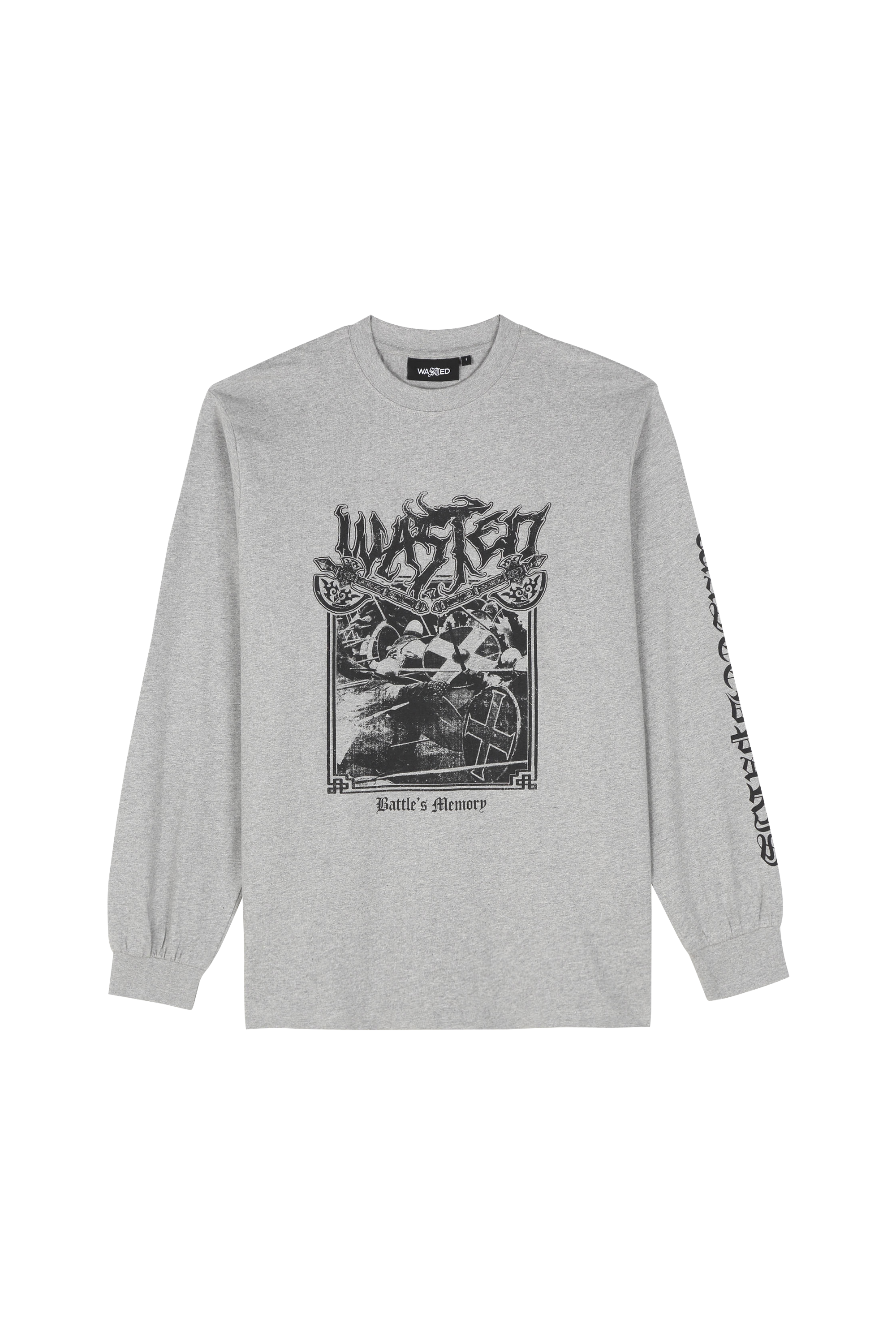 WASTED T-shirt  BATTLE Gris