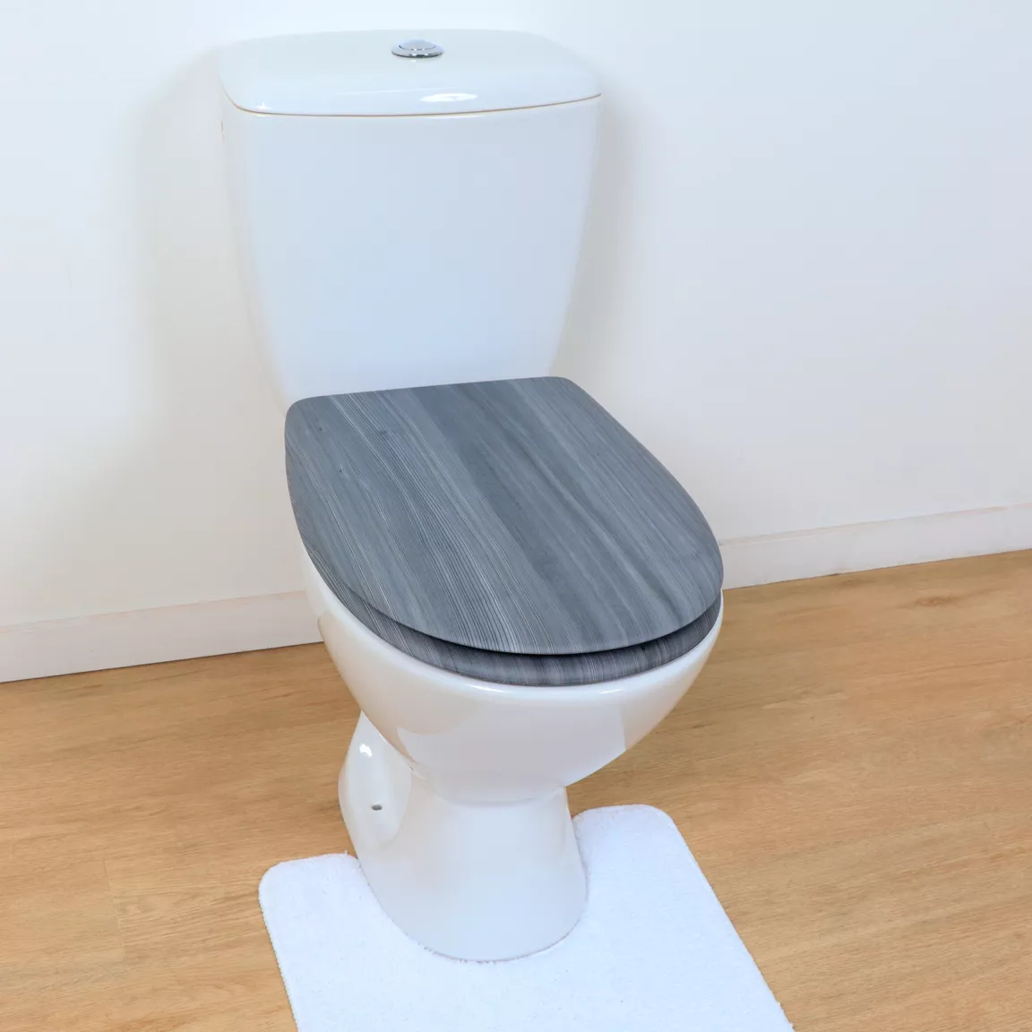Abattant WC 18 pouces MDF Façon Lambris Gris