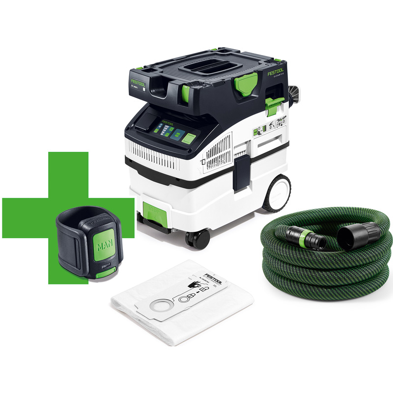 Festool CTL MIDI I CLEANTEC 230V mobiele nat-/droogzuiger + CT-F I afstandsbediening 1.200W 15L