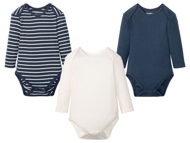 3 ribrompertjes voor babyjongens