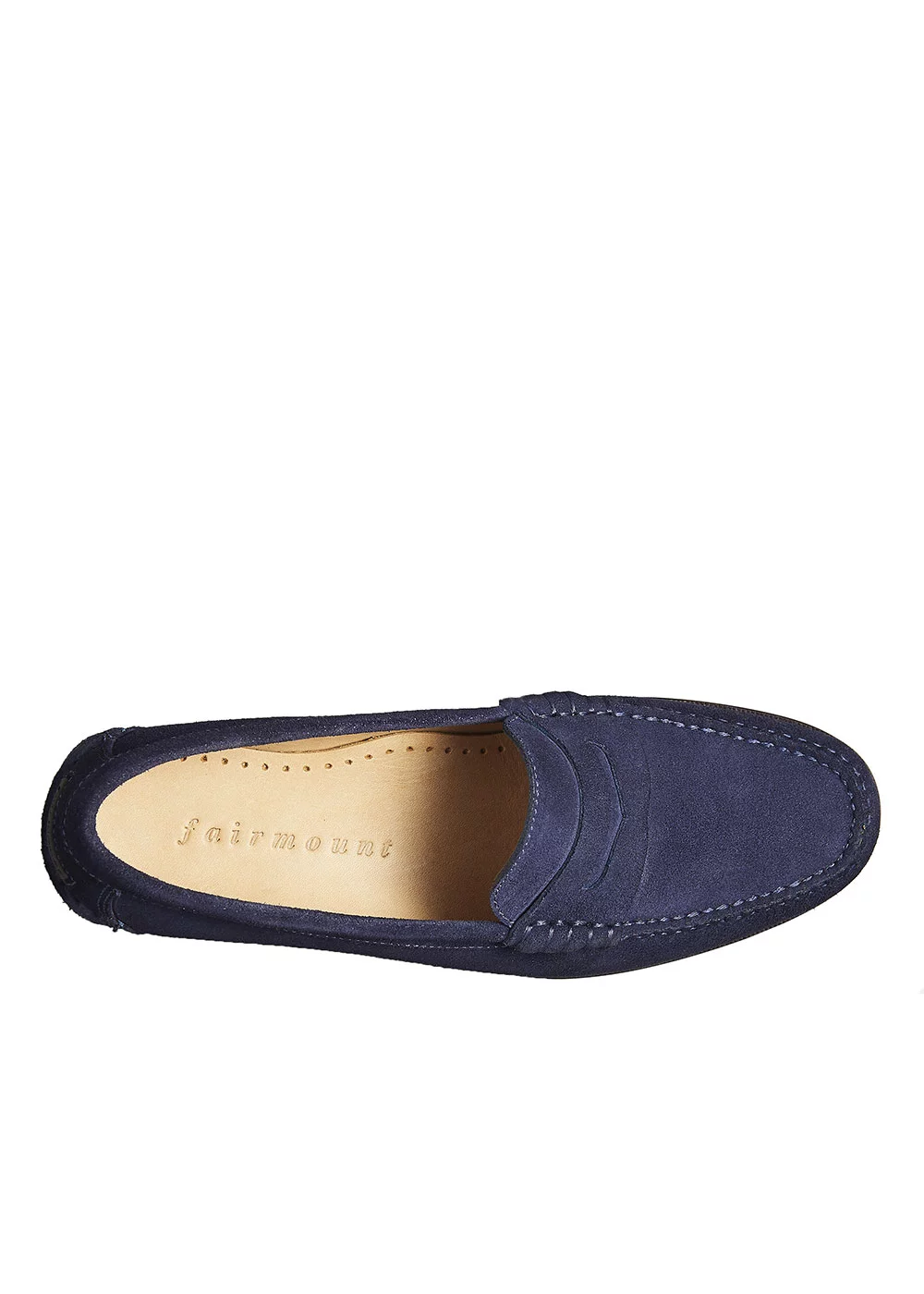MOCASSIN HEEL MOC VELOURS NAVY