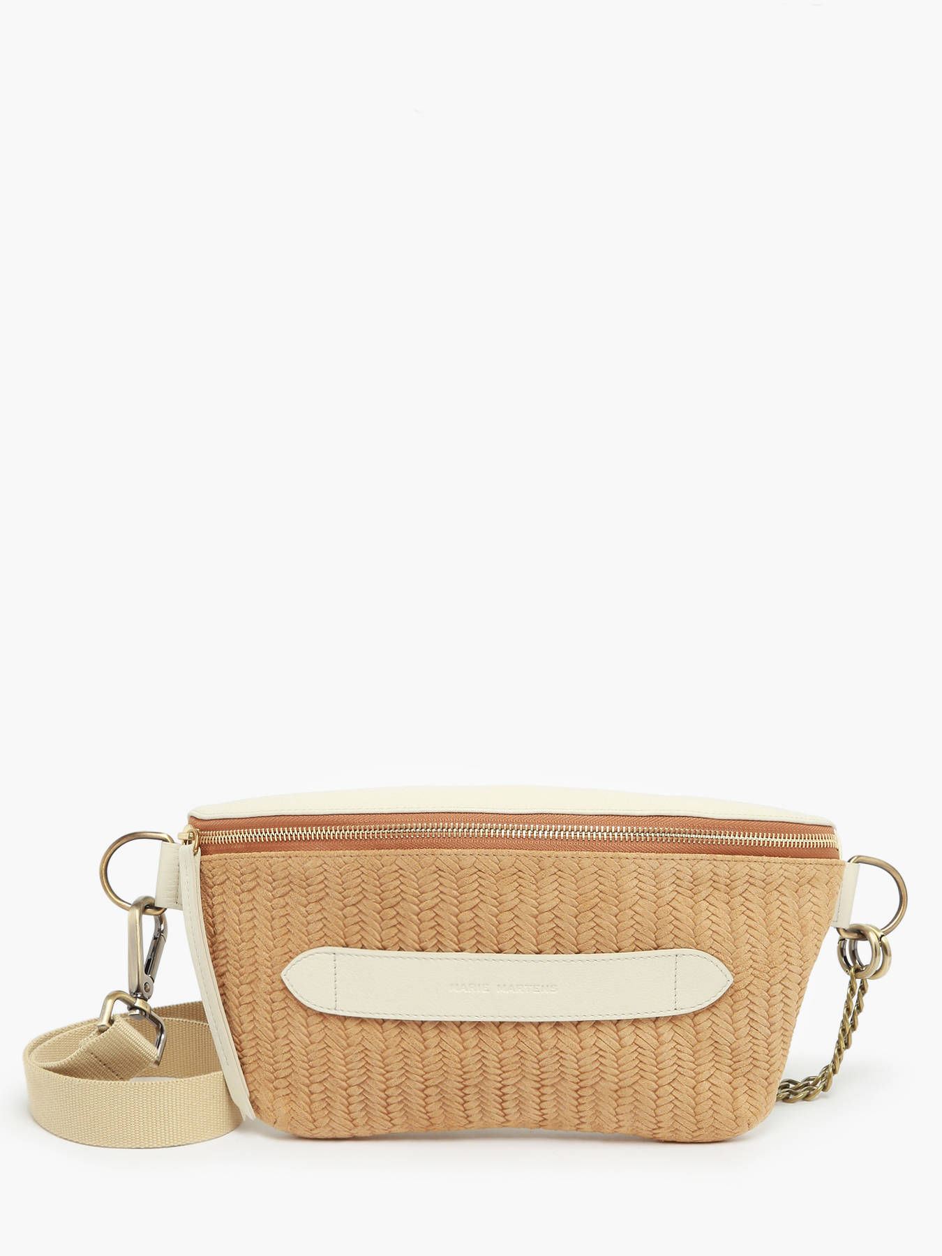 Sac ceinture Neufmille cuir daim faon tress MARIE MARTENS