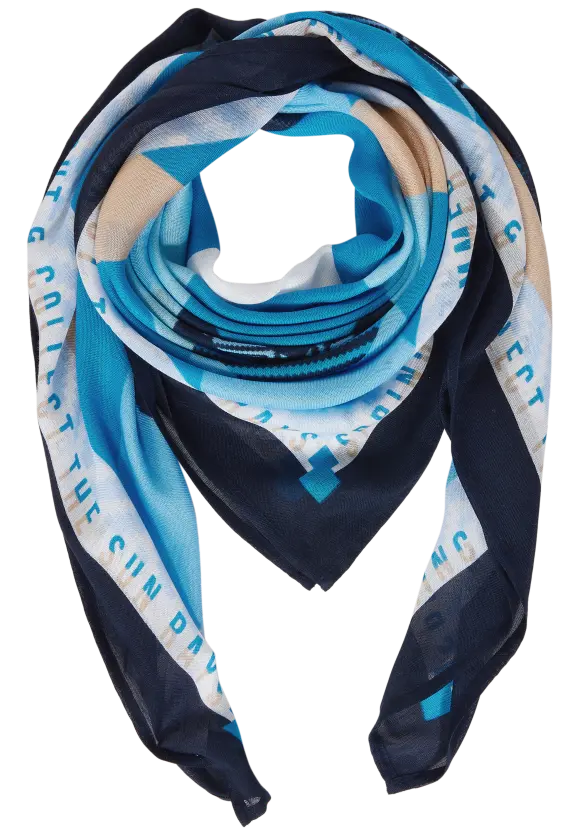 Halstuch mit Print - gravity blue