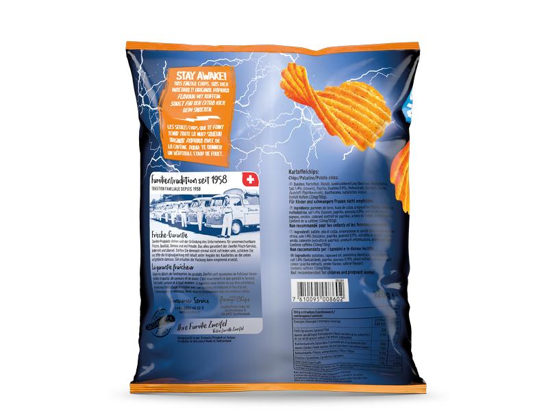 Zweifel Chips Wave Energy Paprika 120 g Kartoffelchips mit würzigem Paprikaaroma