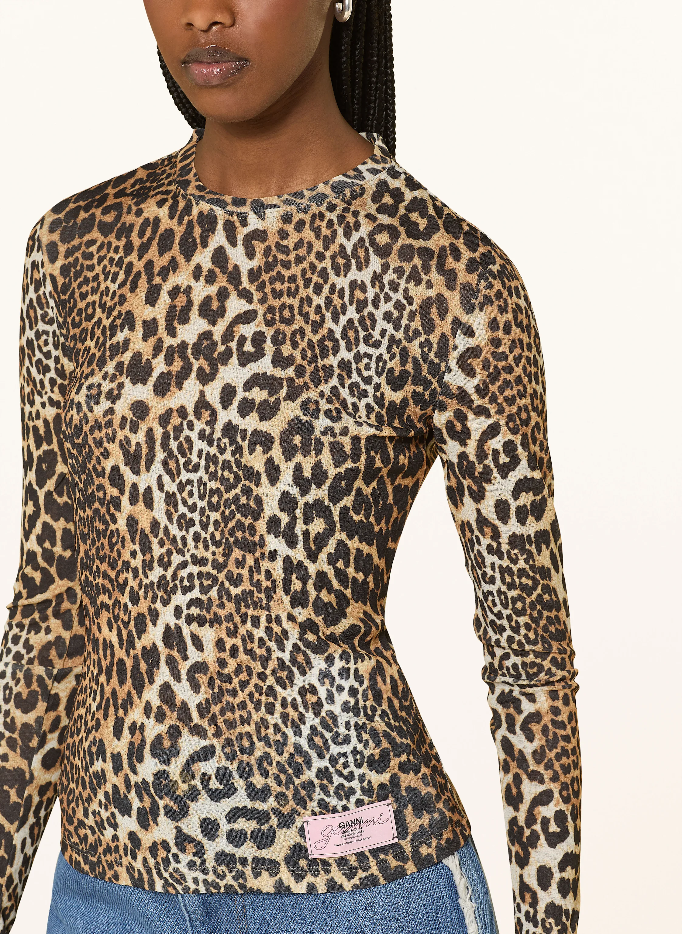 GANNI Longsleeve aus Mesh
