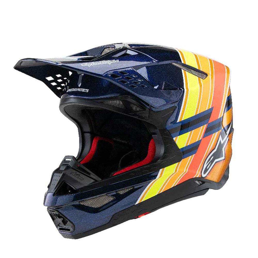 Alpinestars - Casque S-M10 TLD Edition 25 Bleu foncé / Orange / Jaune fluo / Rouge