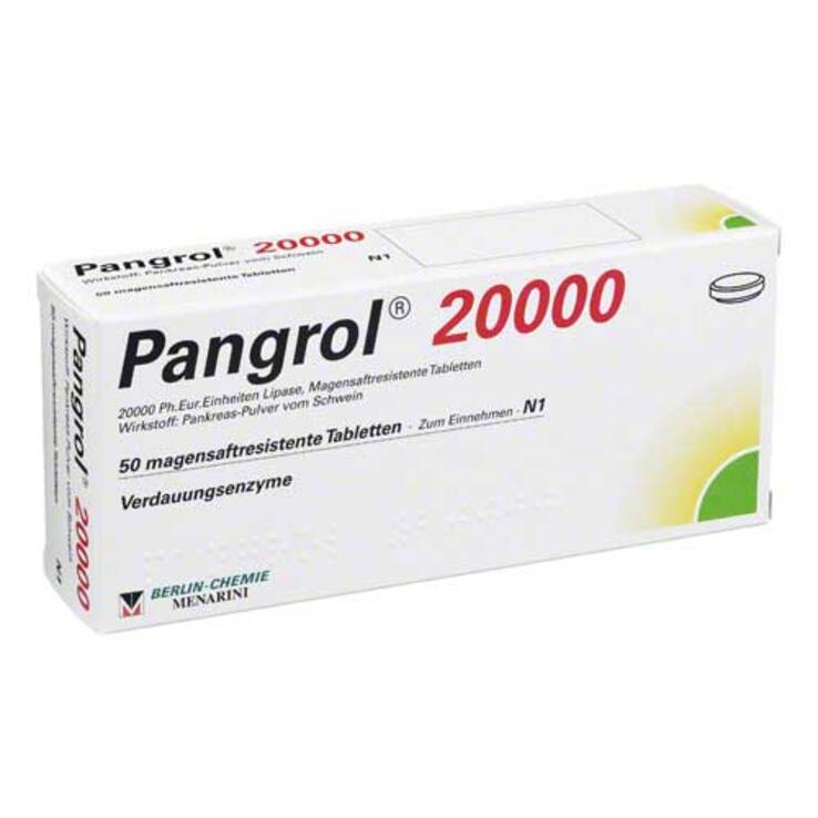 Pangrol 20000 magensaftresistente Tabletten, 50 St
