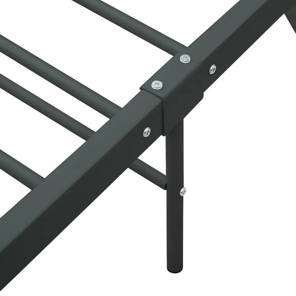 vidaXL - Metalen Tweepersoonsbed - Grijs - 180x200 cm