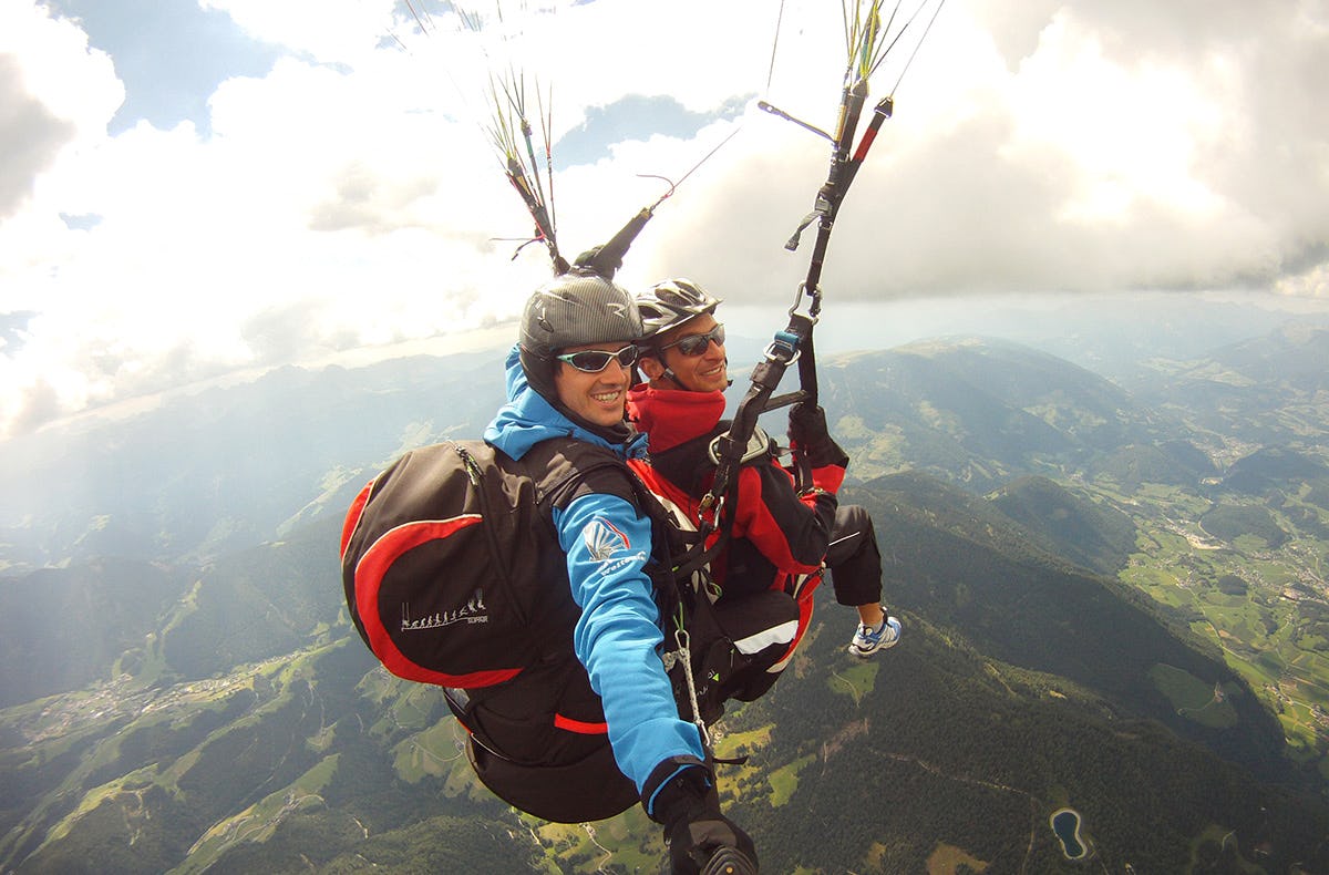 Gleitschirm Tandemflug Meransen als Geschenk