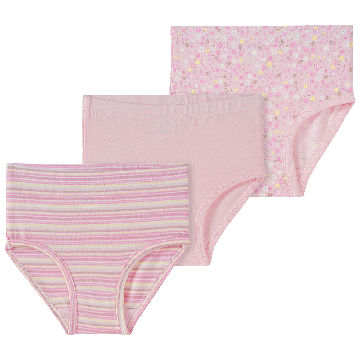 Topomini 3 Baby Slips aus Bio-Baumwolle rosa / hellgelb
