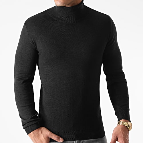 Pull Col Roulé JUM-76 Noir