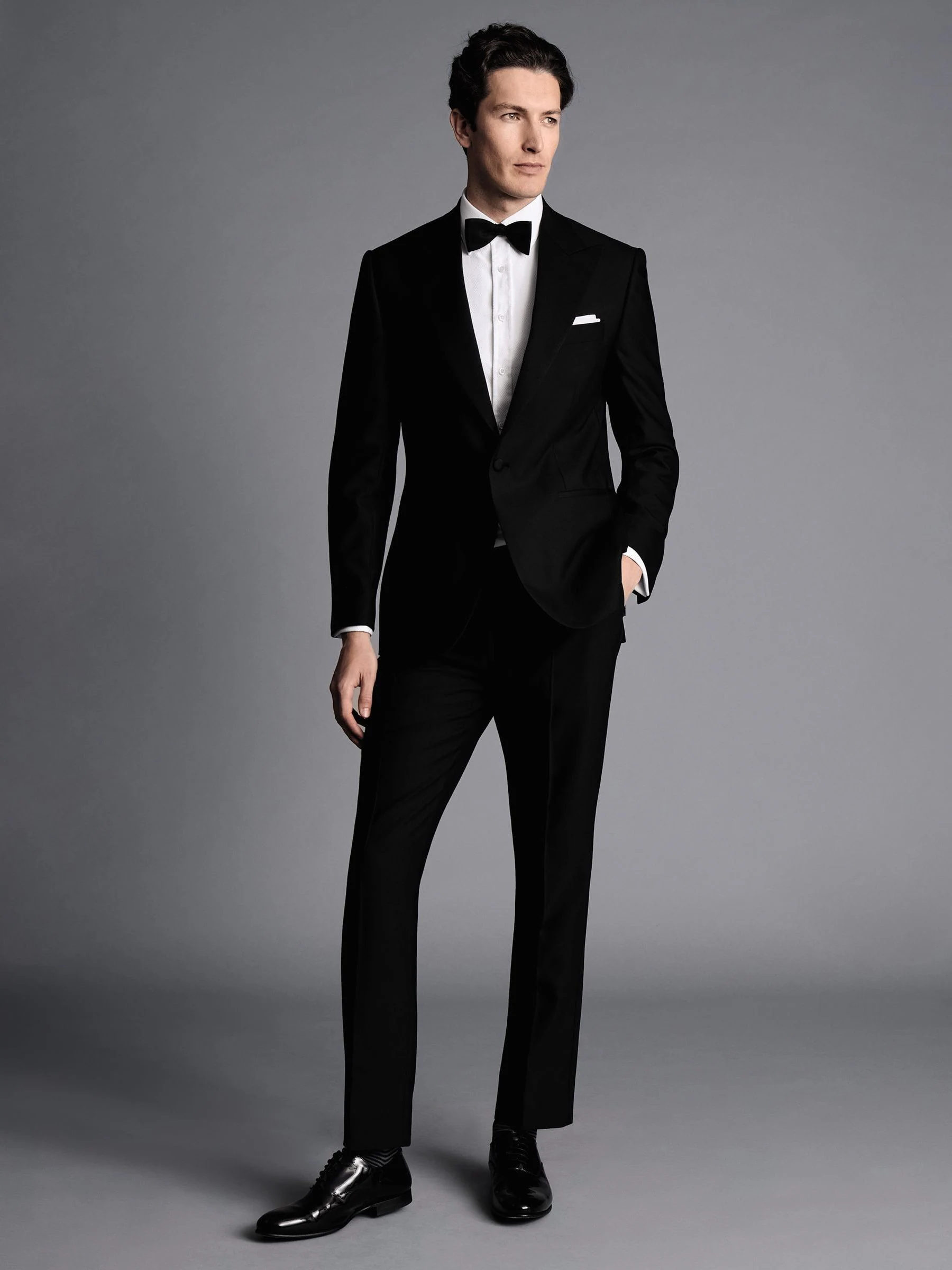 Charles Tyrwhitt - Slim-fit dinerkostuum met reverskraag: colbert
