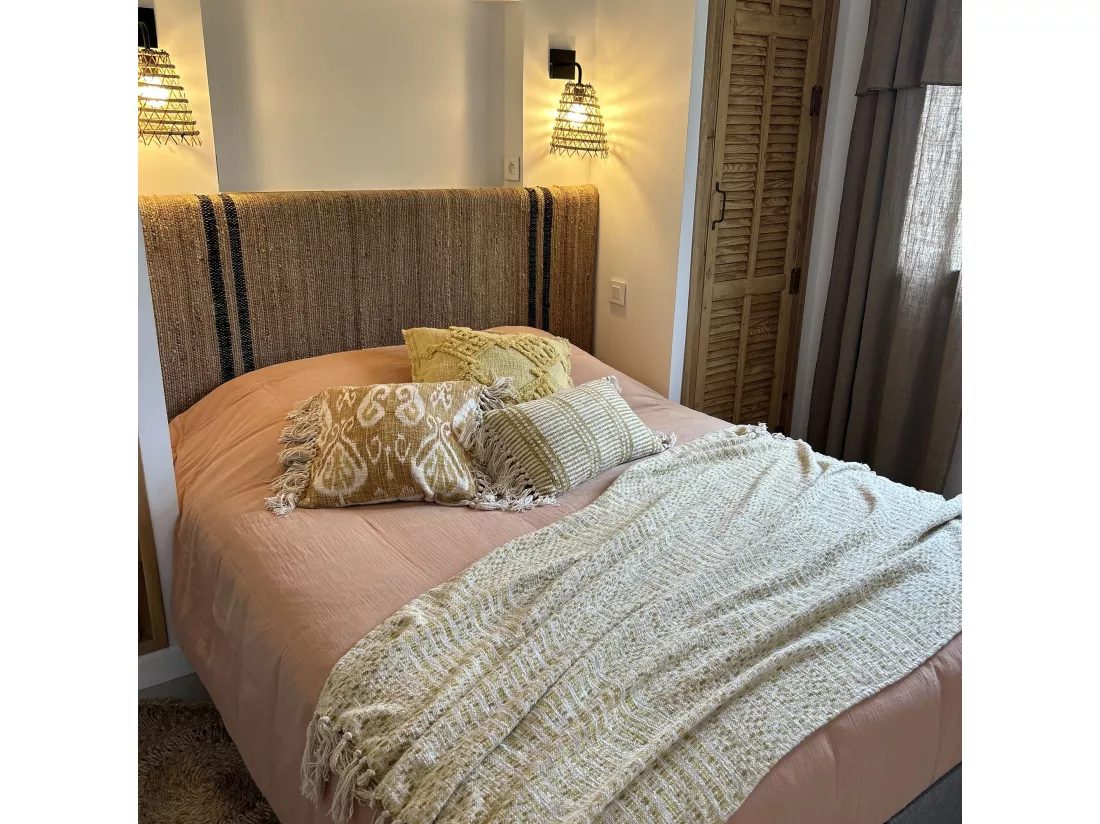 Now's Home - Coussin En Coton Tisse Jaune Mimosa Frange 45x45cm Itarema