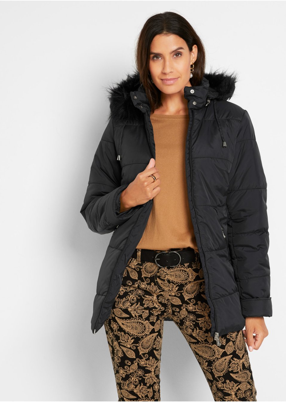 Veste matelassée avec application en synthétique