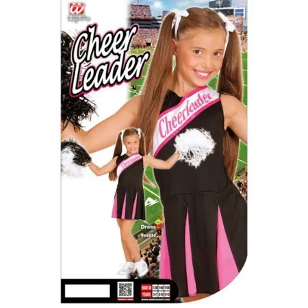 Widmann Kinderkostüm Cheerleader schwarz/pink, 104