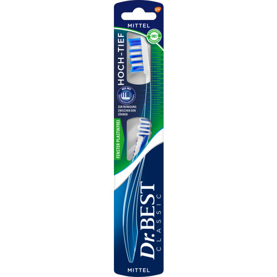 Dr. Best Zahnbürste Classic Hoch-Tief mittel 1ST