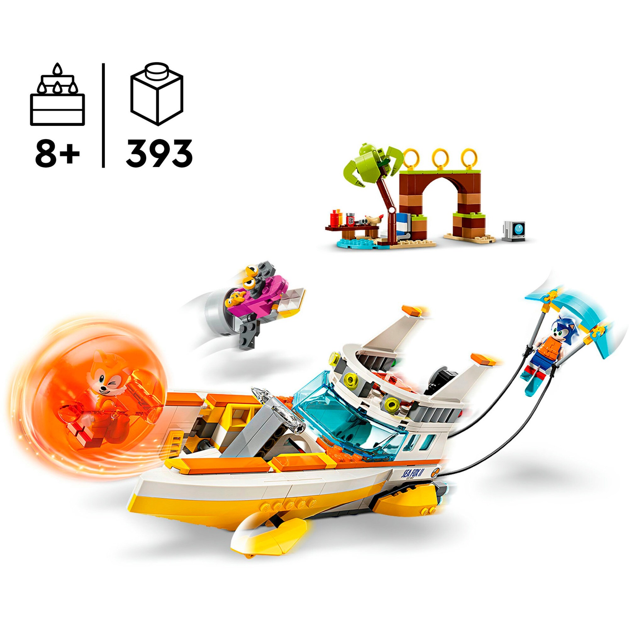 LEGO Konstruktionsspielzeug Sonic the Hedgehog Tails’ Abenteuerboot