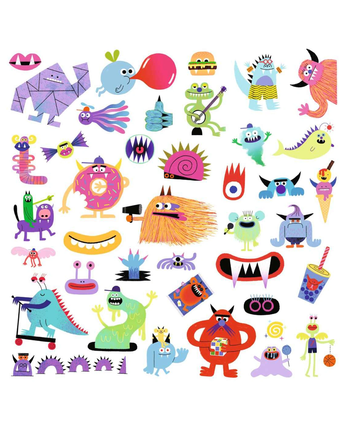 Sticker MONSTER 160-teilig
