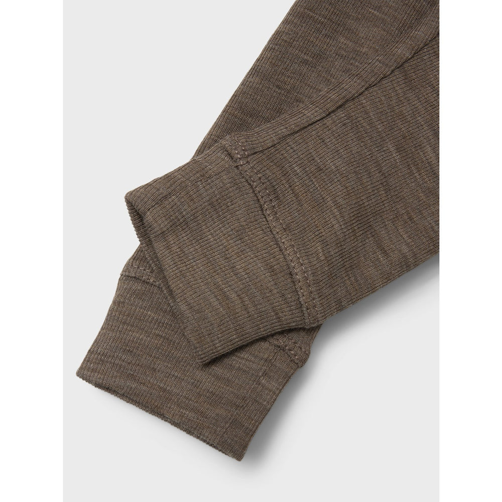 Køb Name It Walnut Wossa Uld/Silke Rib Long Johns