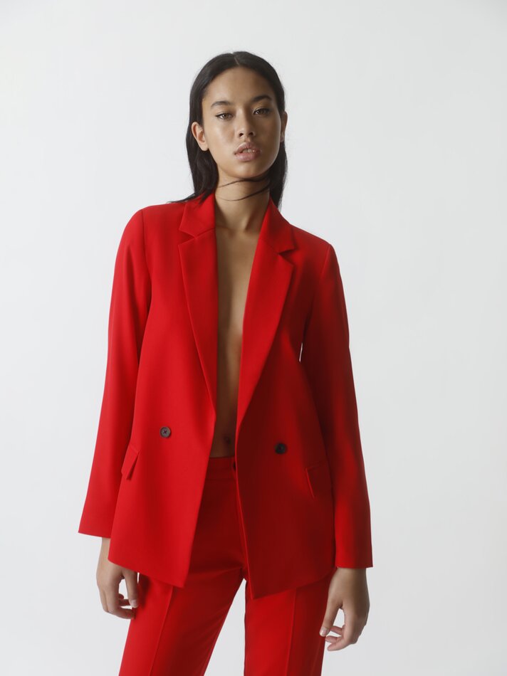 Blazer básico - Vermelho