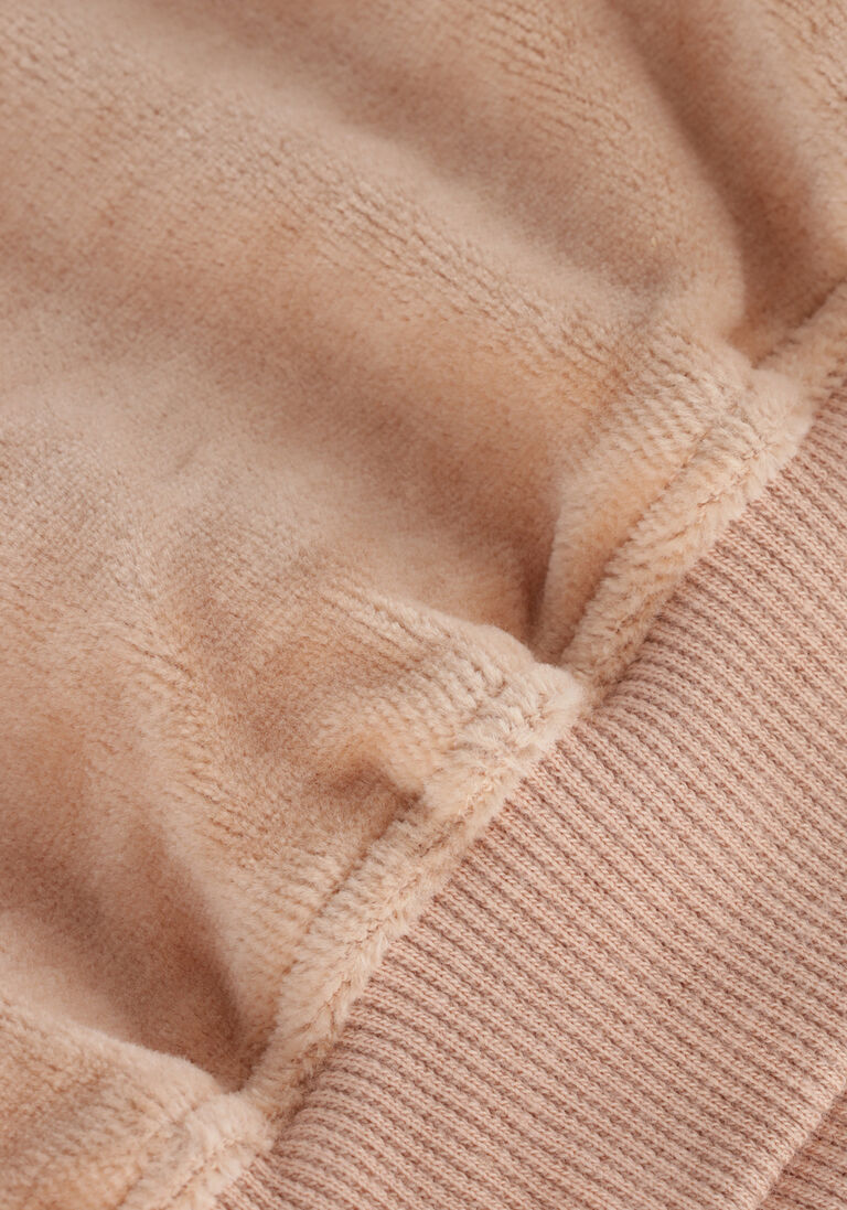 QUINCY MAE lichtroze quincy mae trui velour relaxed sweatshirt