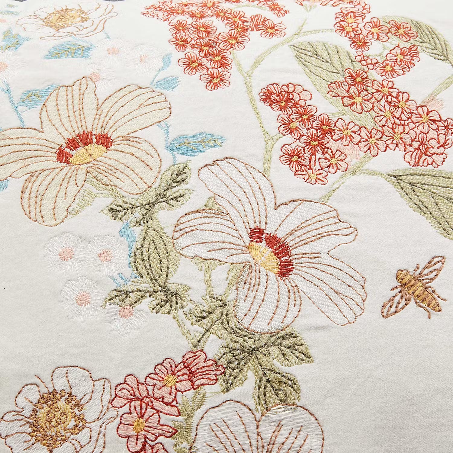 COTTON VELVET Dekokissen Blumen