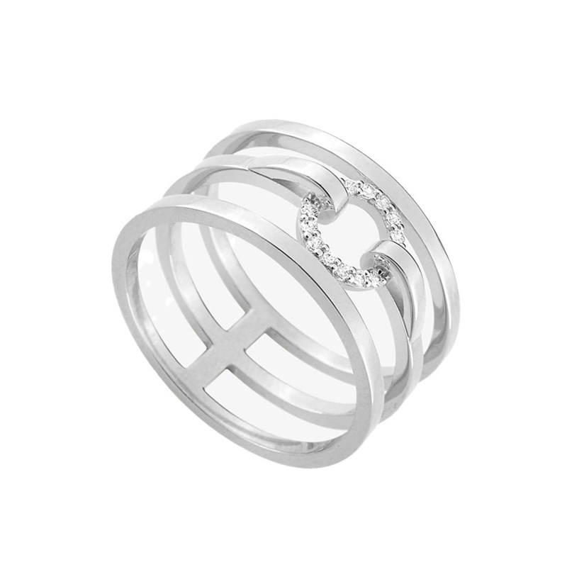 Bague femme - Oxyde de zirconium - Argent 925