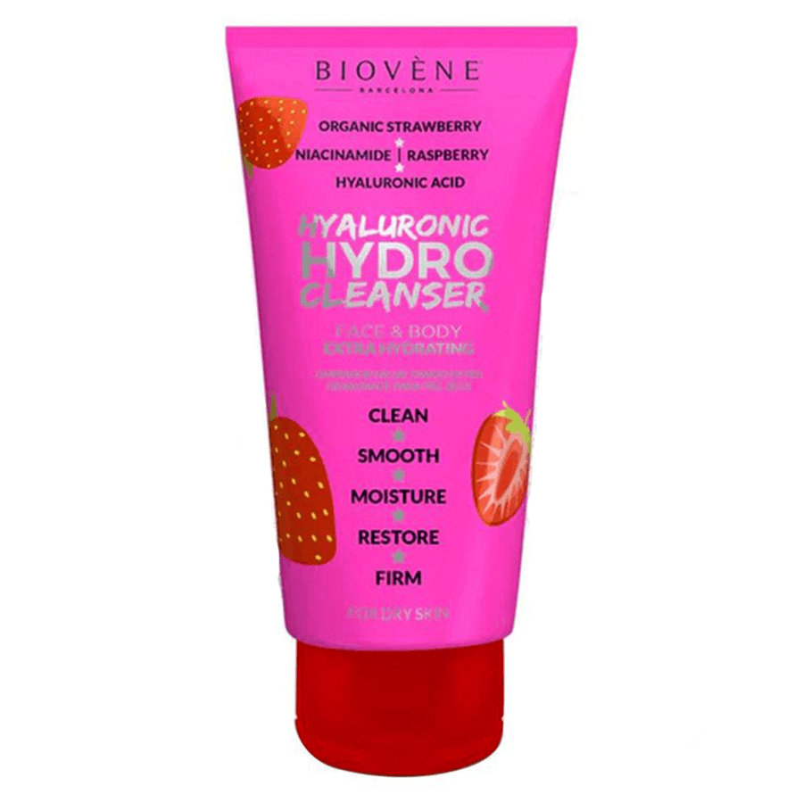 Biovène Hydro Cleanser HA + Organic Strawberry Hydrating Cleanser For Face & Body 200ml