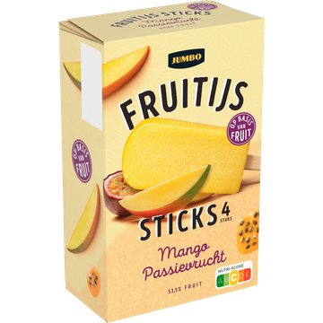 Jumbo Fruitijs Sticks Mango-Passievrucht 4 Stuks