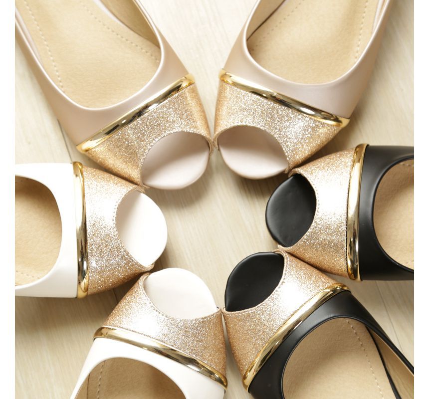 Anran - Peep-Toe Flats