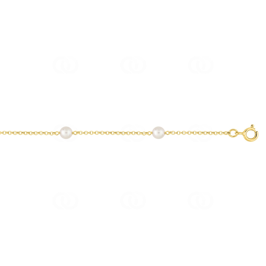 Armband 750/18 K Gelbgold mit Süsswasserzuchtperlen