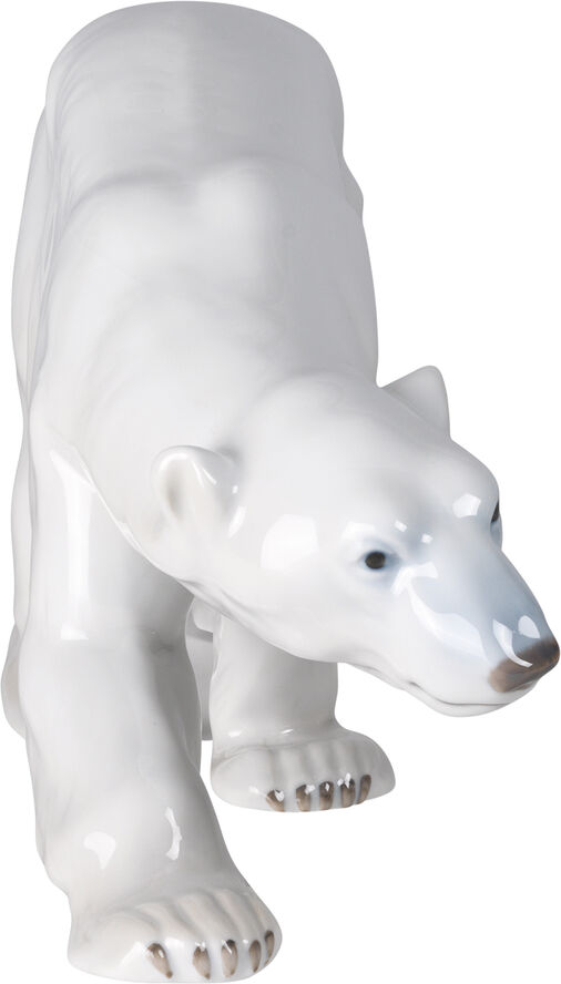 Royal Copenhagen Figurine Isbjørn, gående 14 cm Hvid