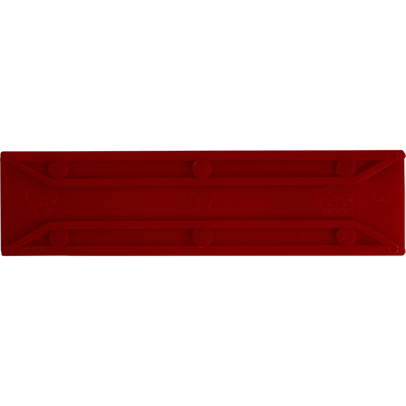 Kunststof tunnelblokje 26x3mm Rood