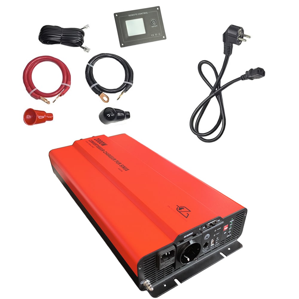Chargeur convertisseur 2000W Pur Sinus 12V/230V avec MPS EZA
