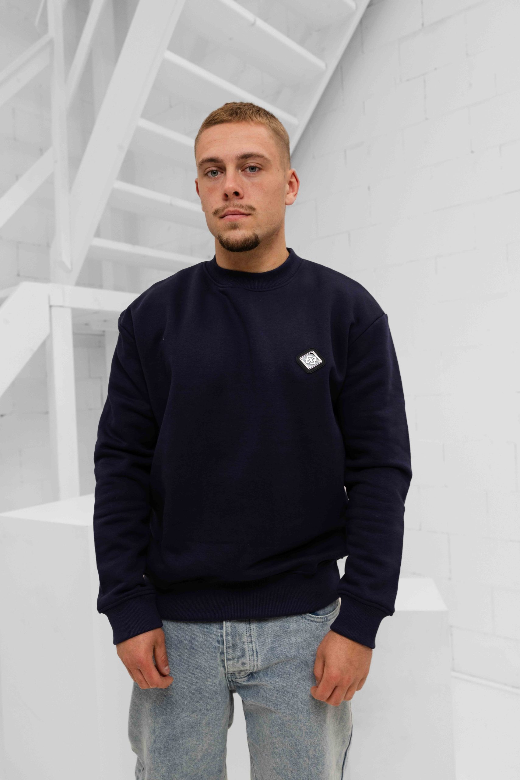 XPLCT Plate Sweater Heren Donkerblauw