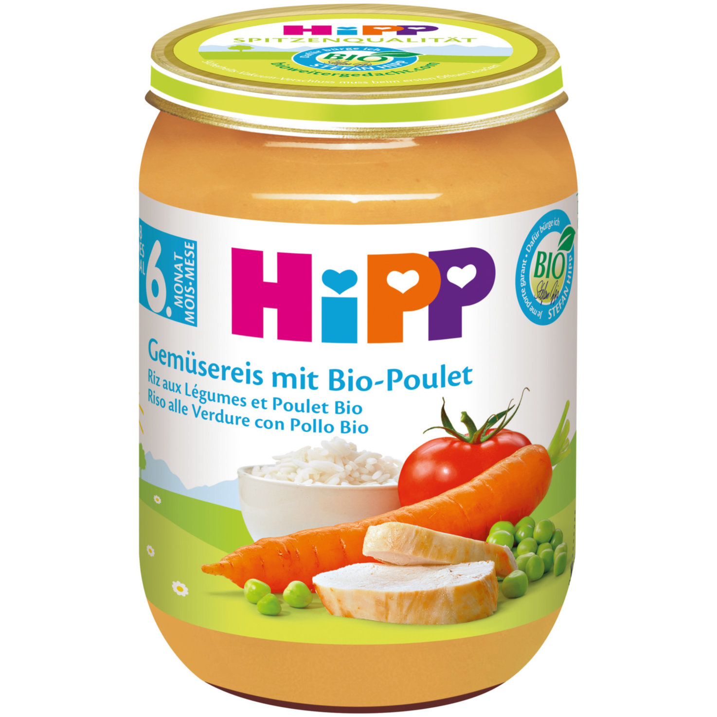 Hipp Bio Brei Gemüsereis & Poulet 6+ Monate