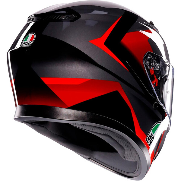 AGV - Casque K3 Striga Noir / Gris / Rouge