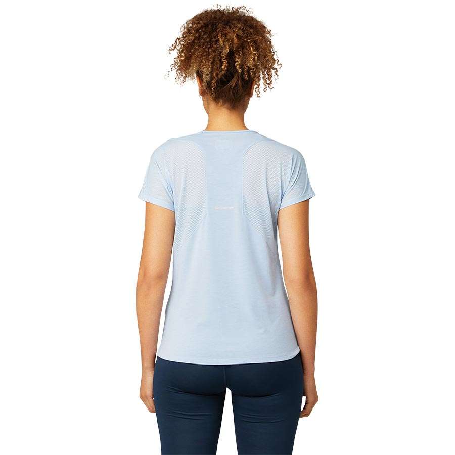 ASICS V-Neck Hardloopshirt Korte Mouwen Lichtblauw Dames