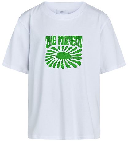 Grønt T-shirt - Mason - Hvid m.  Grøn Print