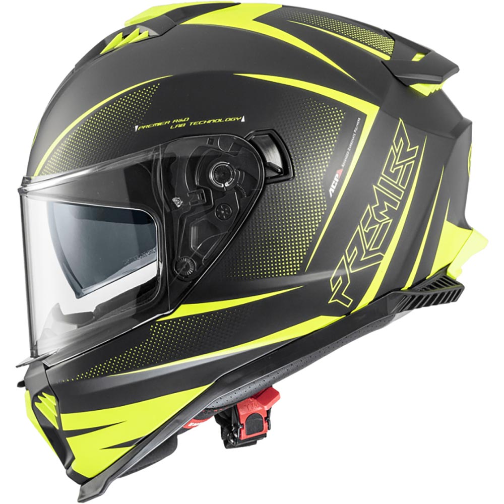 premier - Casque Typhoon FR Noir / Jaune fluo / Mat
