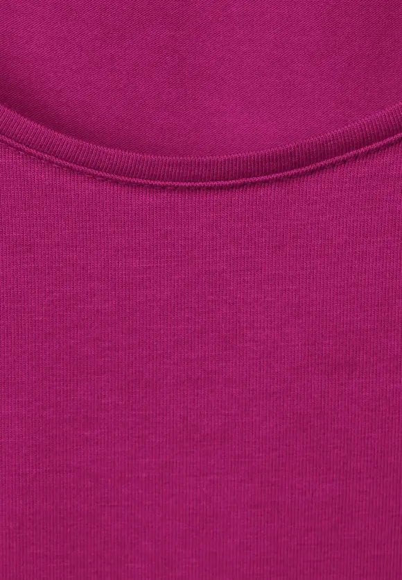 Basic Top in Unifarbe - magnolia pink