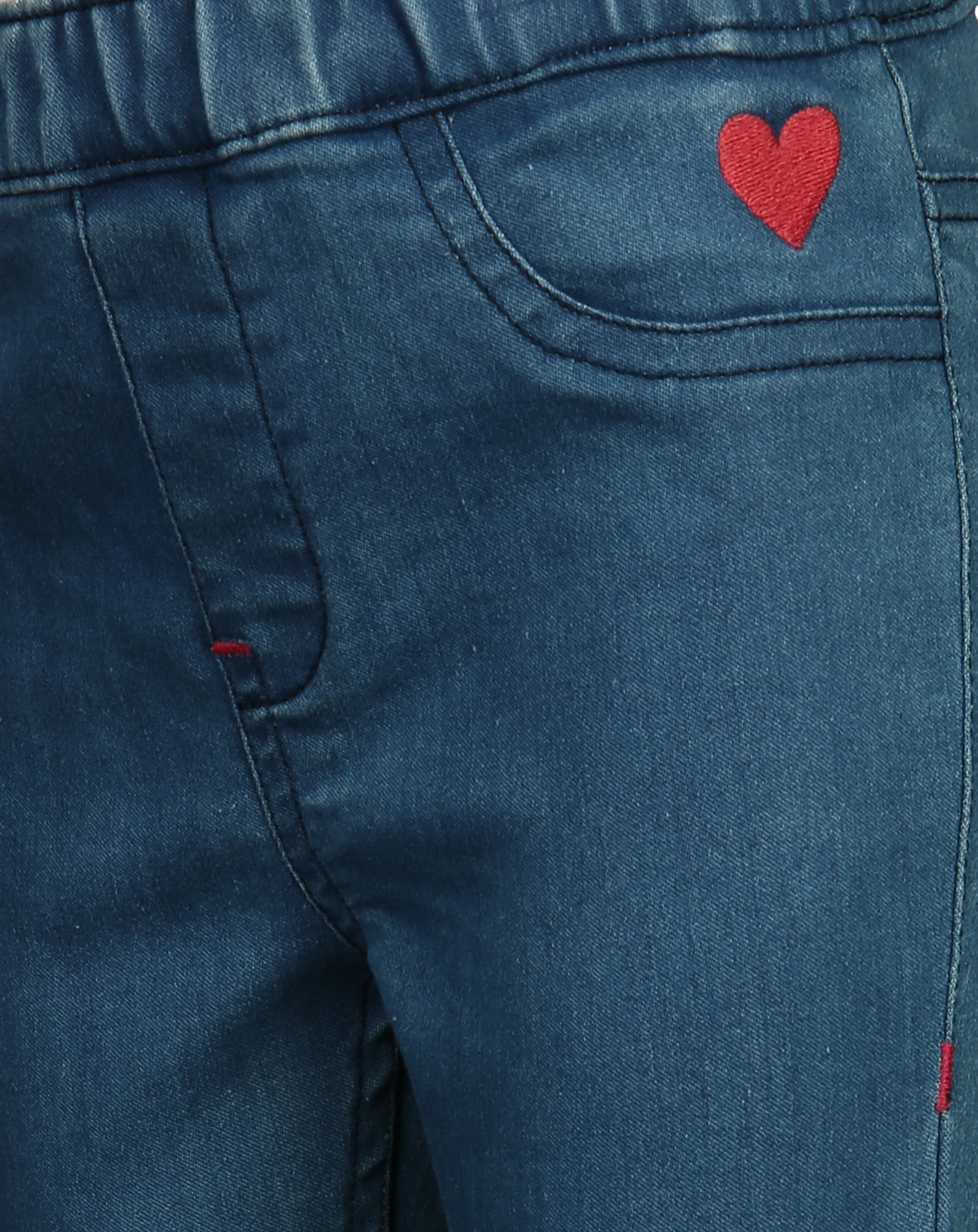 Jeggings PINKES HERZ in dunkelblau