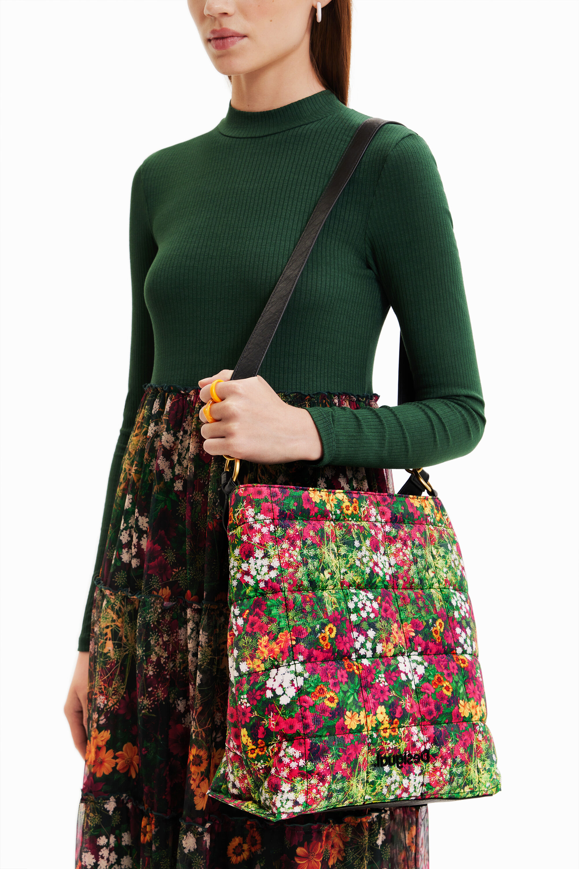 Grand sac fleuri